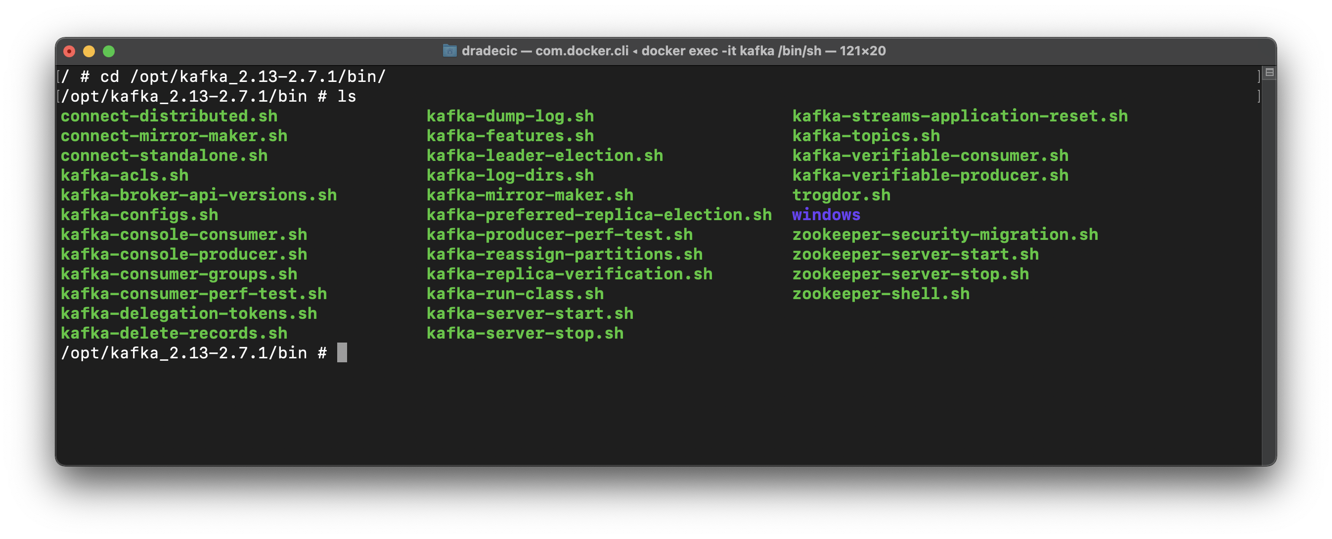 Image 4 — All Kafka shell scripts (image by author)