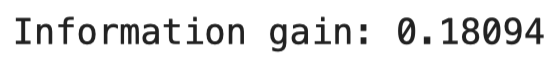 Image 10 — Information gain calculation in Python (image by author)