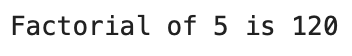 Image 11 — Factorial calculation in Python (image by author)