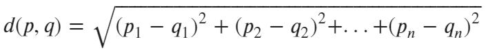 Image 1 — Euclidean distance formula v1 (image by author)