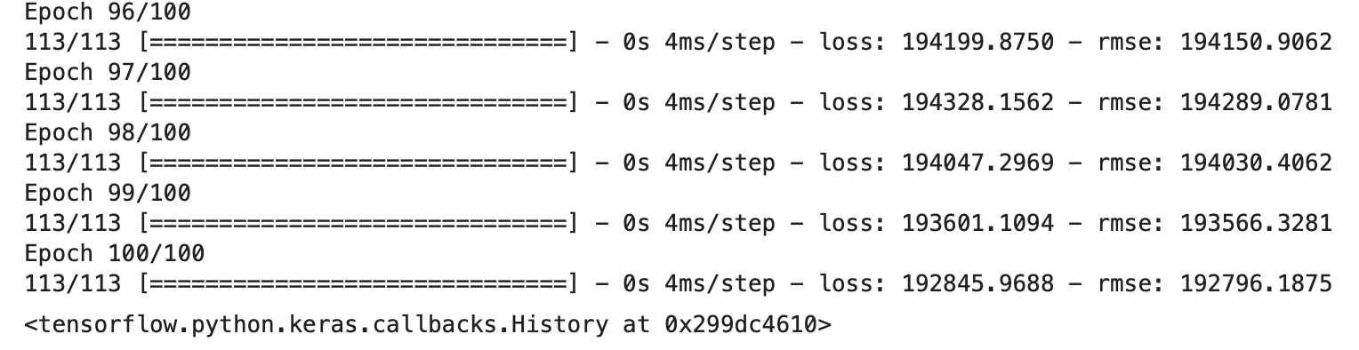 Image 11 — Regression model training with TensorFlow (image by author)